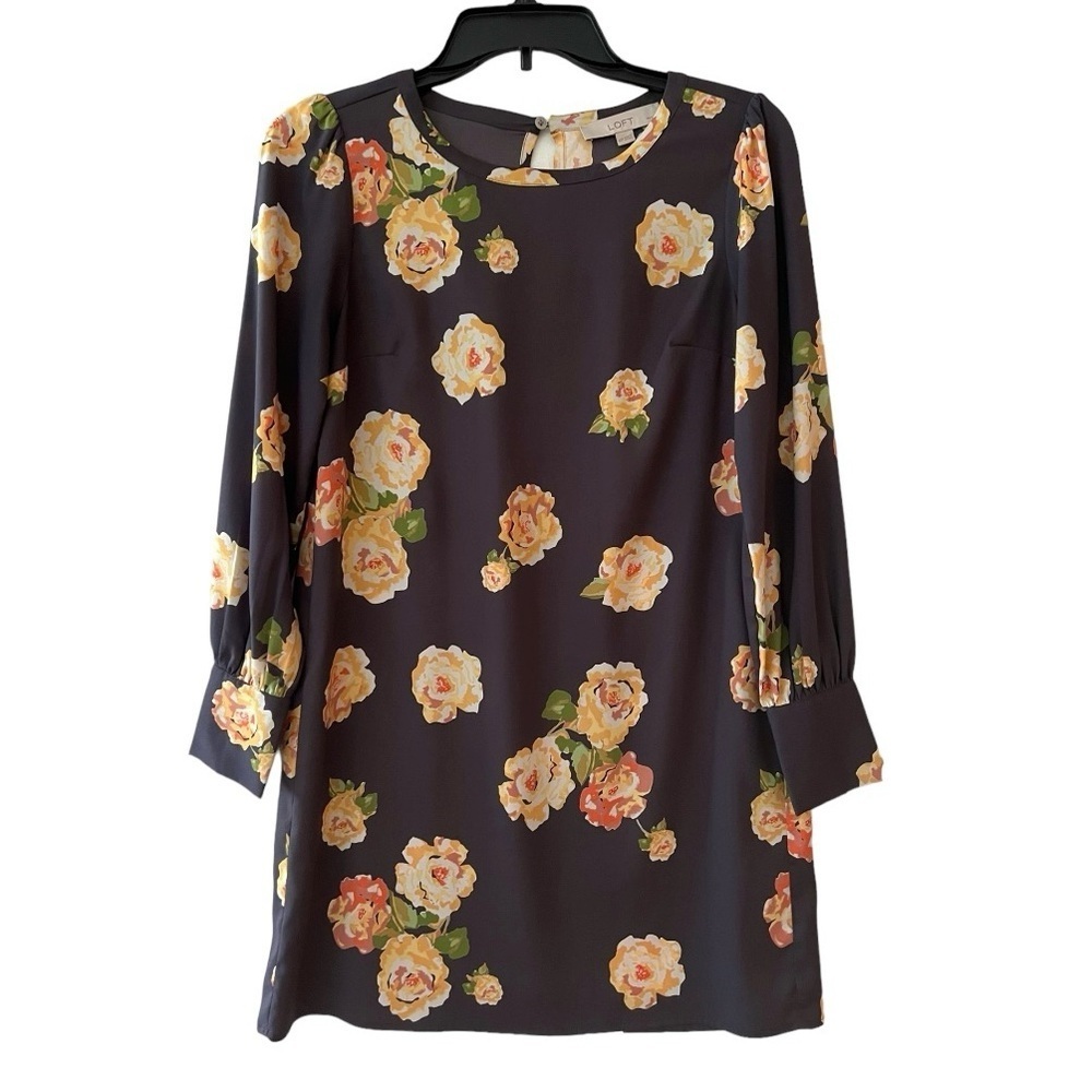 Loft Peony Flower Shift Dress Size XSP